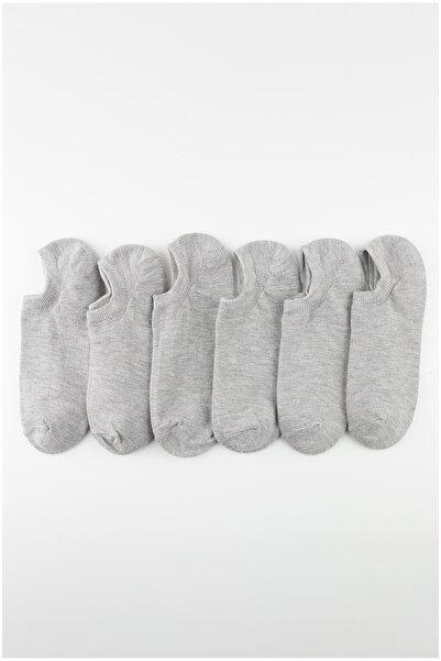 Bross 6-Piece Basic Gray Men's Sneaker Socks