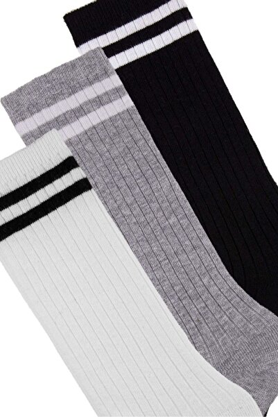 Bross Детски чорапи с кръгла върха, 3 чифта, до коляното