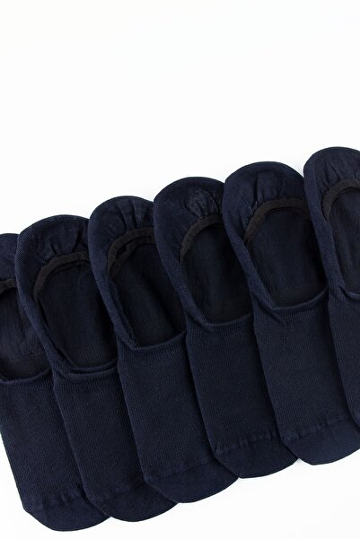 Bross 6-Piece Navy Heel Silicone Men's Ballerina Socks