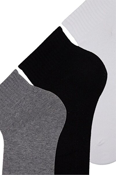 Bross Women's Plain Sports 3-Piece Short Socks