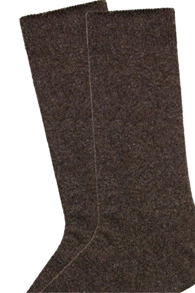 Bross Men's Winter Brown Wool Socks