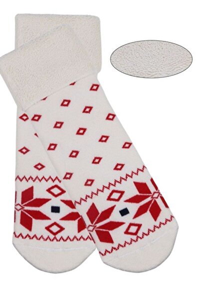 Bross Nordic Patterned 3-Piece Towel Women's Socks