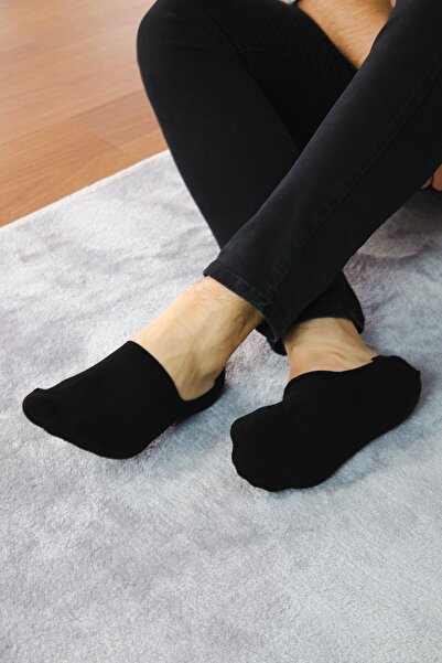 Bross 6 пар чорних чоловічих шкарпеток з силіконовим підбором