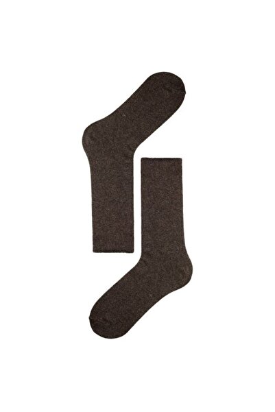 Bross Men's Winter Brown Wool Socks