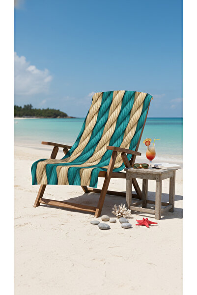 BETHA Knitted Patterned Cotton Beach Towel – Patterned Design – 75X150 cm