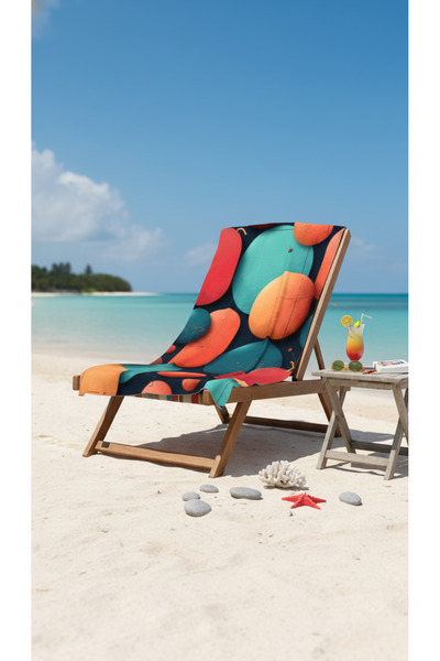 BETHA Round Shape Patterned Cotton Beach Towel – Patterned Design – 75X150 cm