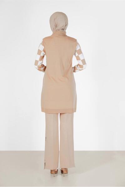 Alvina SQUARE PATTERNED POCKET KNIT TUNIC 42022