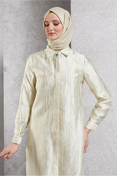 Alvina 44737 Model Jacquard Tunic with Brooch