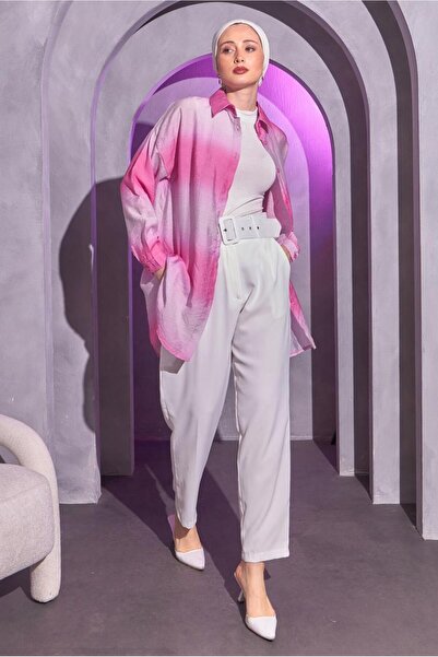 TRENDTESETTÜR Pink Transitional Women's Shirt Tunic - T 0514