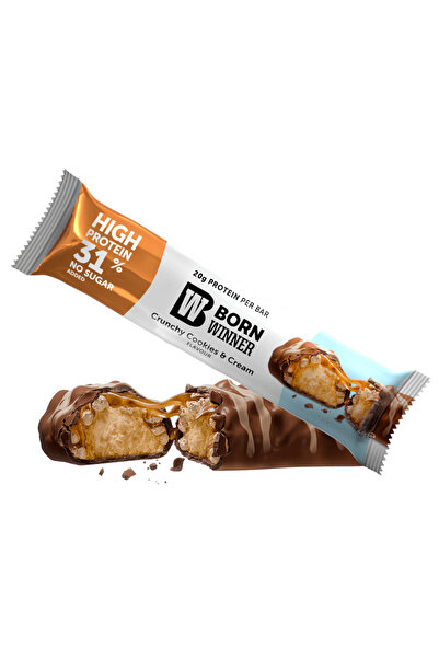 Born Winner BW Protein Bar Deluxe Crunchy Cookies & Cream 64gx12 بورن وينر بر...