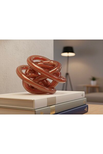 PINALE ART Dekoratif Obje El Yapımı Cam Düğüm 10 cm