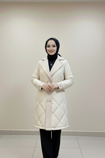 Safgiyim44 Premium Jacket with Stamp Detail Cream