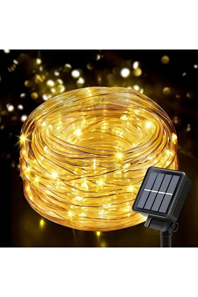 EMATTEIRO Instalație Solară tip Furtun Luminos, 10m, pentru Crăciun, Interior/Exterior, Conectabilă, Alb Cald