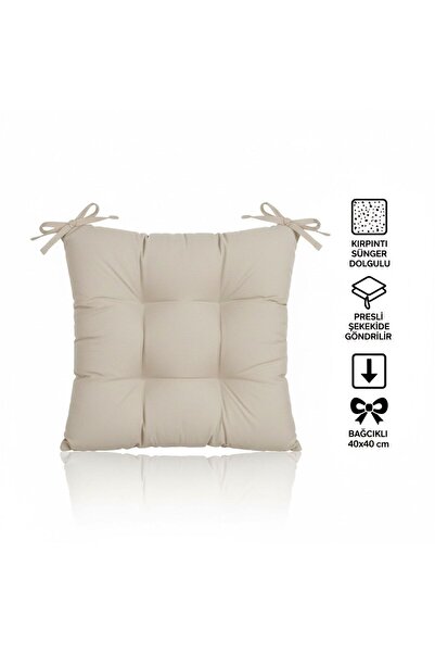 TEZKOTEKSTİL Pofidik Kare Sandalye Minderi 40 x 40 cm
