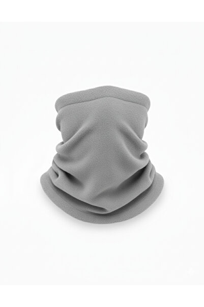 Net Tekstil Gray Color Thermal Polar Cold-Proof Neck Collar Unisex Cotton Winter