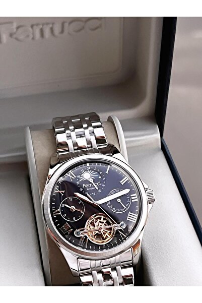 Ferrucci Otomatik&Kurmalı 3 Atm Suya Dayanıklı Çelik Kordonlu Erkek Kol Saati BFC.03532.05