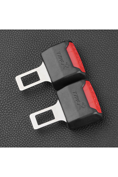 Fabrilux Set of 2 universal car seat belt holders type R, black-red