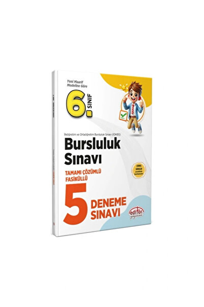 Ankara Kitap Merkezi 6. Sınıf Bursluluk Tamamı Çözümlü Fasiküllü 5 Deneme Sın...