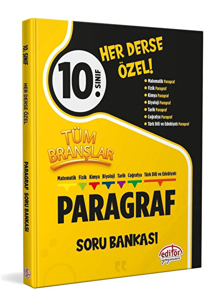 Ankara Kitap Merkezi 10. Sınıf Tüm Branşlar Paragraf Soru Bankası Editör Yayı...