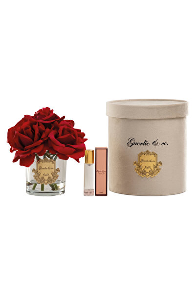 Guerlieandco. Kırmızı 5 Gül Oval Gold