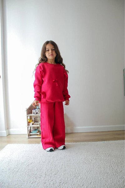 jeliboomkidswear طقم من قطعتين للفتيات مع تفاصيل الشريط