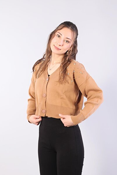 Mckanzie 1455 Buttoned Stone Mini Cardigan
