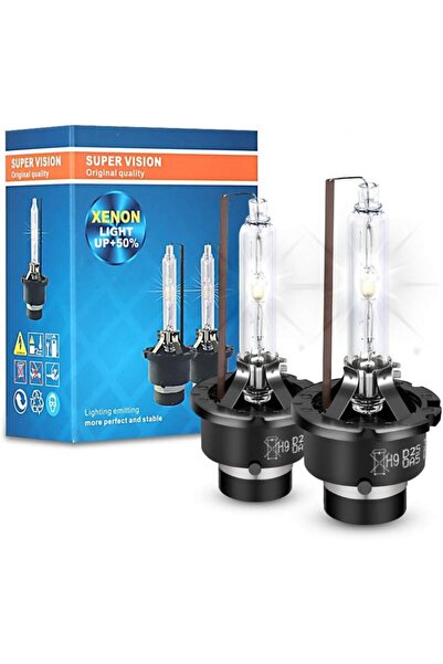 Super Vision H.i.D. Set 2 Becuri auto Xenon pentru far D2S White Knight, 35W,...