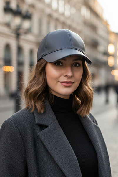 Kapin قبعة من الجلد الصناعي المدخن