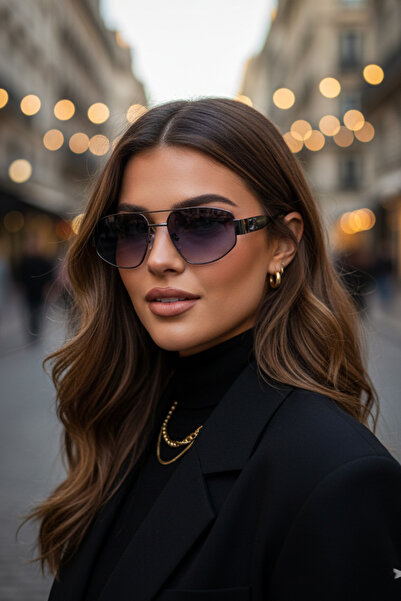 Kapin Corel Damla Metal Tasarım Güneş Gözlüğü - Füme