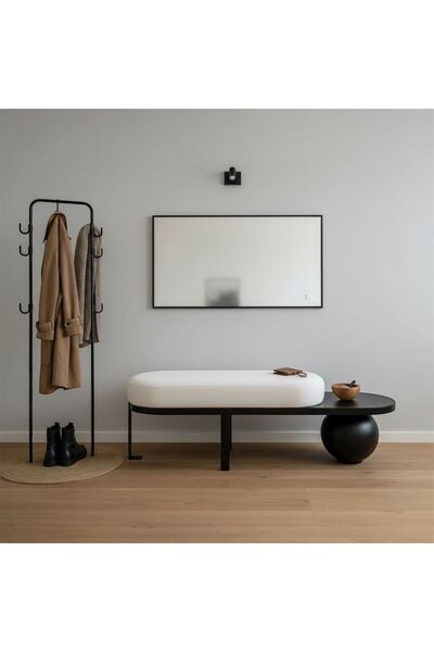 Puffi Bebi bench puf siyah ( 120 cm )