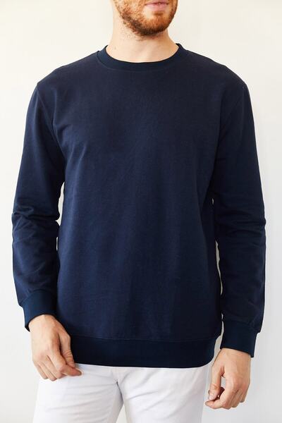 SILA Crew Neck Navy Blue Sweatshirt