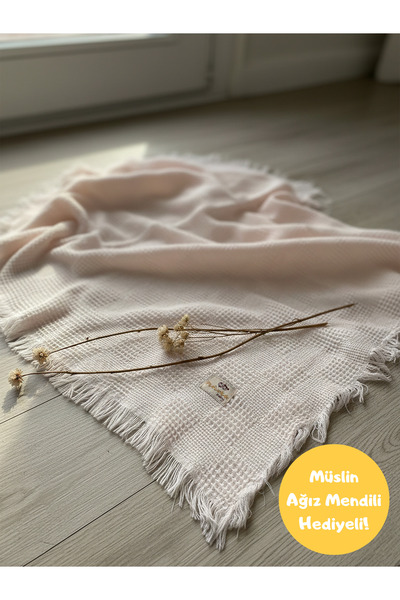 Pufuduk Baby بطانية أطفال من قماش الوافل 100% قطن مع شراشيب متعددة الأغراض وح...