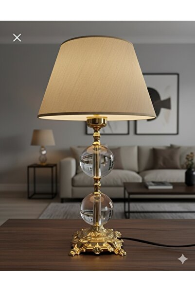 asellus Safderun Series Crystal Glass 2 Ball Lampshade, Table Lamp, Lux Lampshade, Home Gift Lampshade Lux