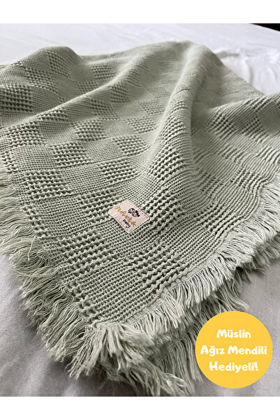 Pufuduk Baby Waffle Pike Baby Blanket 100% Cotton Multi-Purpose Blanket & Pla...