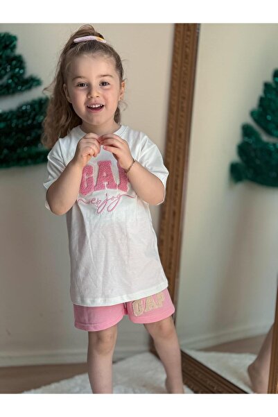 Uslukids Punch Processing Girls' Cotton Double Suit Pink