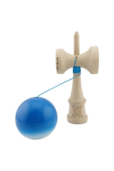Flippy Kendama X Originala, Profesionala, Flippy, Big Cups V2, Super Sticky, Albastru/Alb