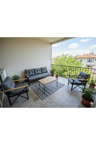 GÜL KONSEPT 3-1-1 SEHPALI(ORTA GRİ) BAHÇE VE BALKON TAKIMLARI