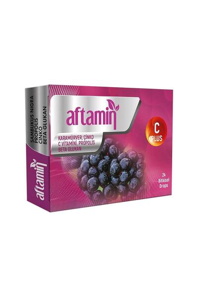 AFTAMİN Aftamin Karamürver Çinko Propolisli Pastil 24 Adet