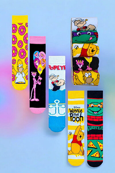 ZEYZEY MONKEY Set of 5 Character Patterned Socks in Premium Quality Special Gift Box