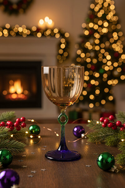 Rakle Elite 4'lü Su Kadehi Seti Mor Somon 270 cc