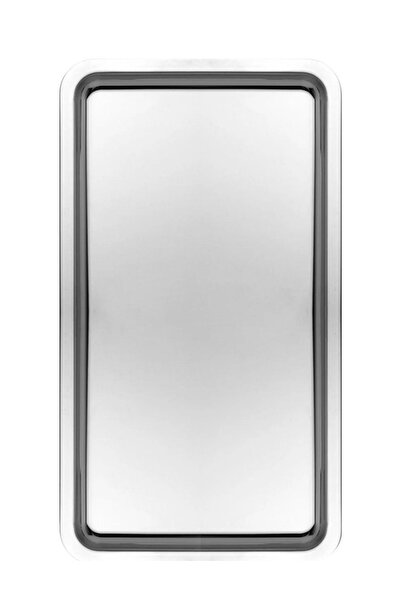 Kitchen Design Lab Paslanmaz Çelik Gümüş Renk Dikdörtgen Geniş Metal Düz Sunum Tepsisi Çay Kahve Tatlı Sunum 2 Adet