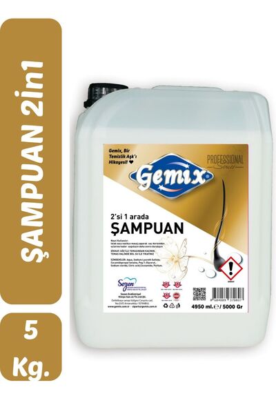 GEMİX Gemix Saç Şampuanı 2 si 1 Arada 5 kg