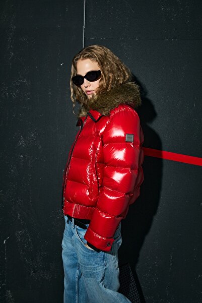 Lufian 122120041 Daisy Goose down Women's Coat Red