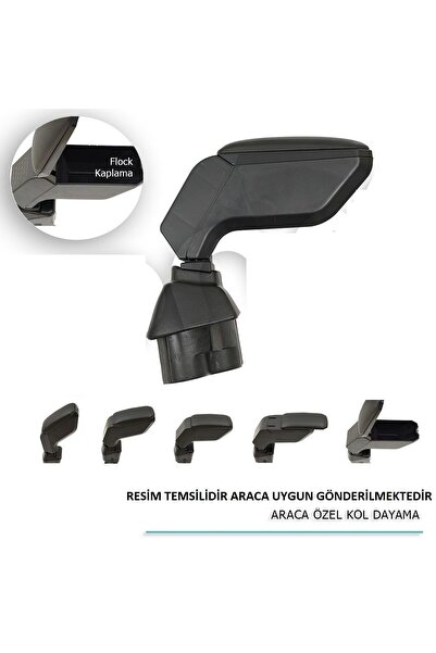 Drs Tuning Renault Clio Uyumlu 5 Araca Özel Kol Dayama Siyah 2019+ Parça