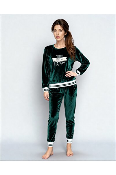 MAY Underwear Imported Velvet Cuffed Women's Pajama Set