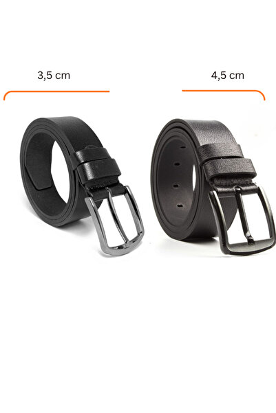 Bosskan 2 قطعة مقاس كبير للرجال 100% جينز من الجلد الطبيعي وحزام من القماش