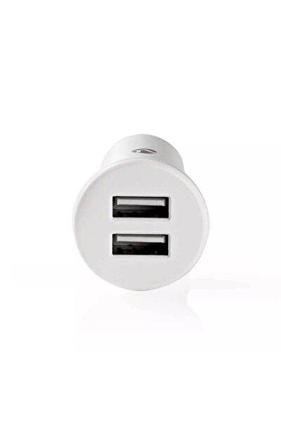 Nedis Car cigarette lighter charger with 2 USB A outputs 4.8A white