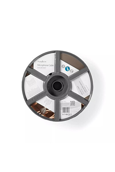 Nedis Microphone cable 2x0.25mm2 OFC black copper CABR1525BK1000