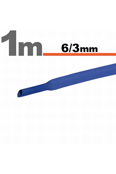 OEM Blue heat shrink tube 6/3 mm 1m length