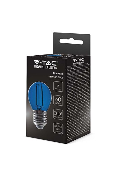 V-TAC LED bulb G45 E27 2W with blue light filament SKU-217412